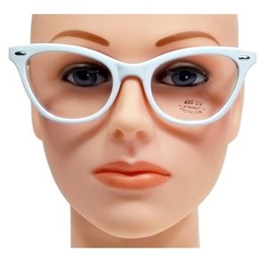 Sophisticated Kitty Cat Eye Clear Lens Glasses